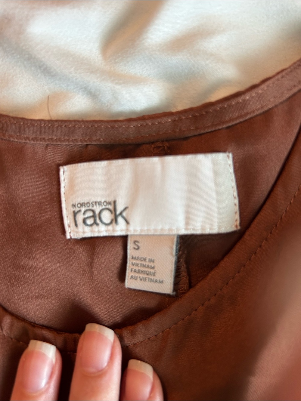 Nordstrom Rack | Brown Satin Camisole with Adjustable Straps - Picture 4 of 4